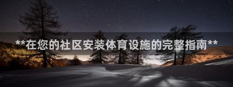 意昂3开户：**在您的社区安装体育设施的完整指南**