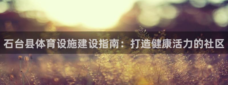 意昂3娱乐平台：石台县体育设施建设指南：打造健康活力