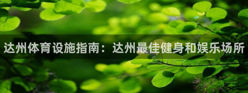 意昂3娱乐40996：达州体育设施指南：达州最佳健身